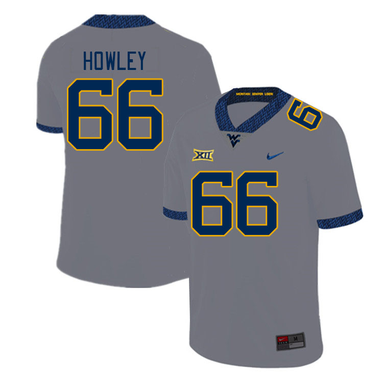 West Virginia Mountaineers #66 Chuck Howley College Football Jerseys Stitched Sale-Grey
